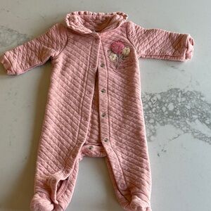 Chick Pea Pink Quilted Footie